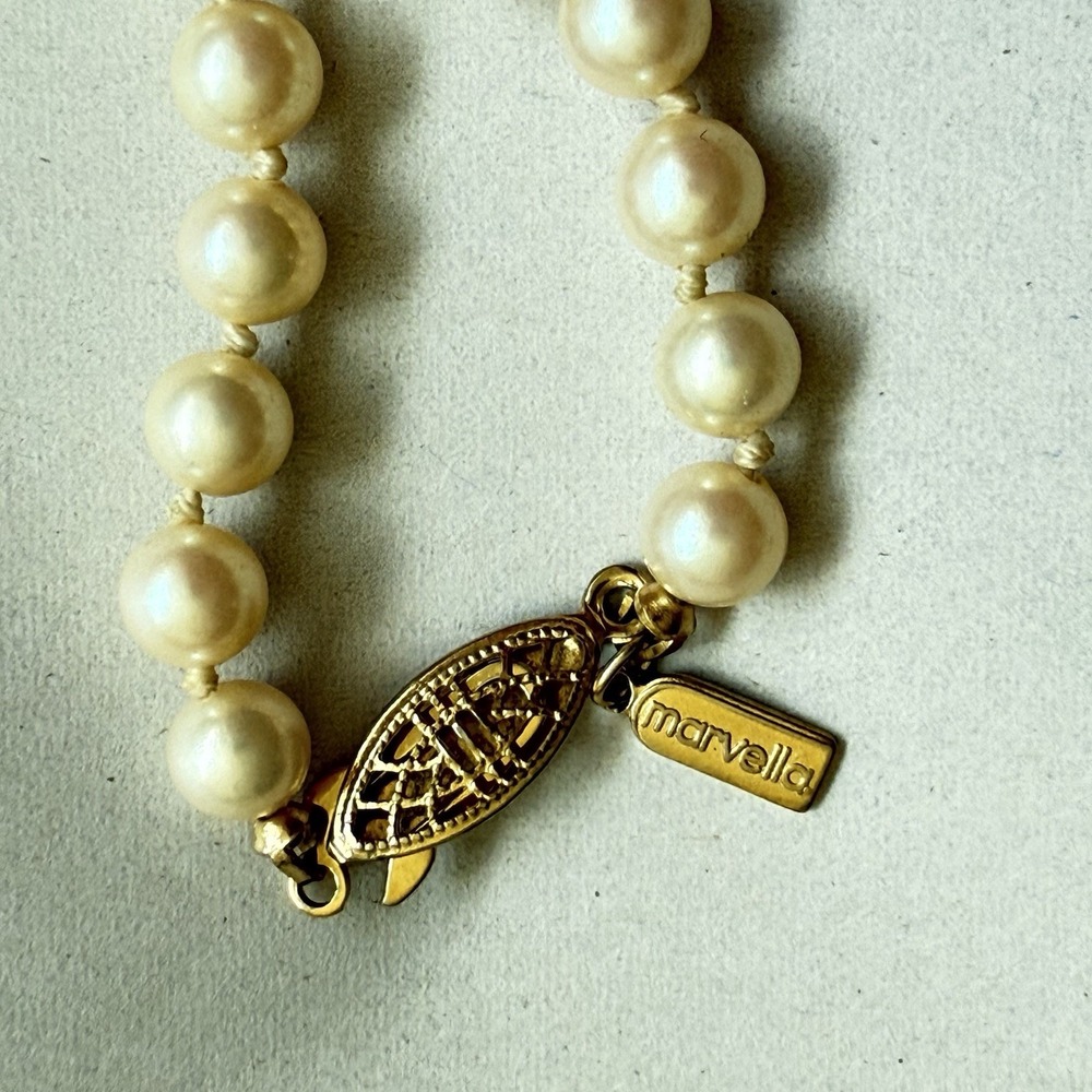 marvella faux pearl necklace 18 Inches Fashion One Strand